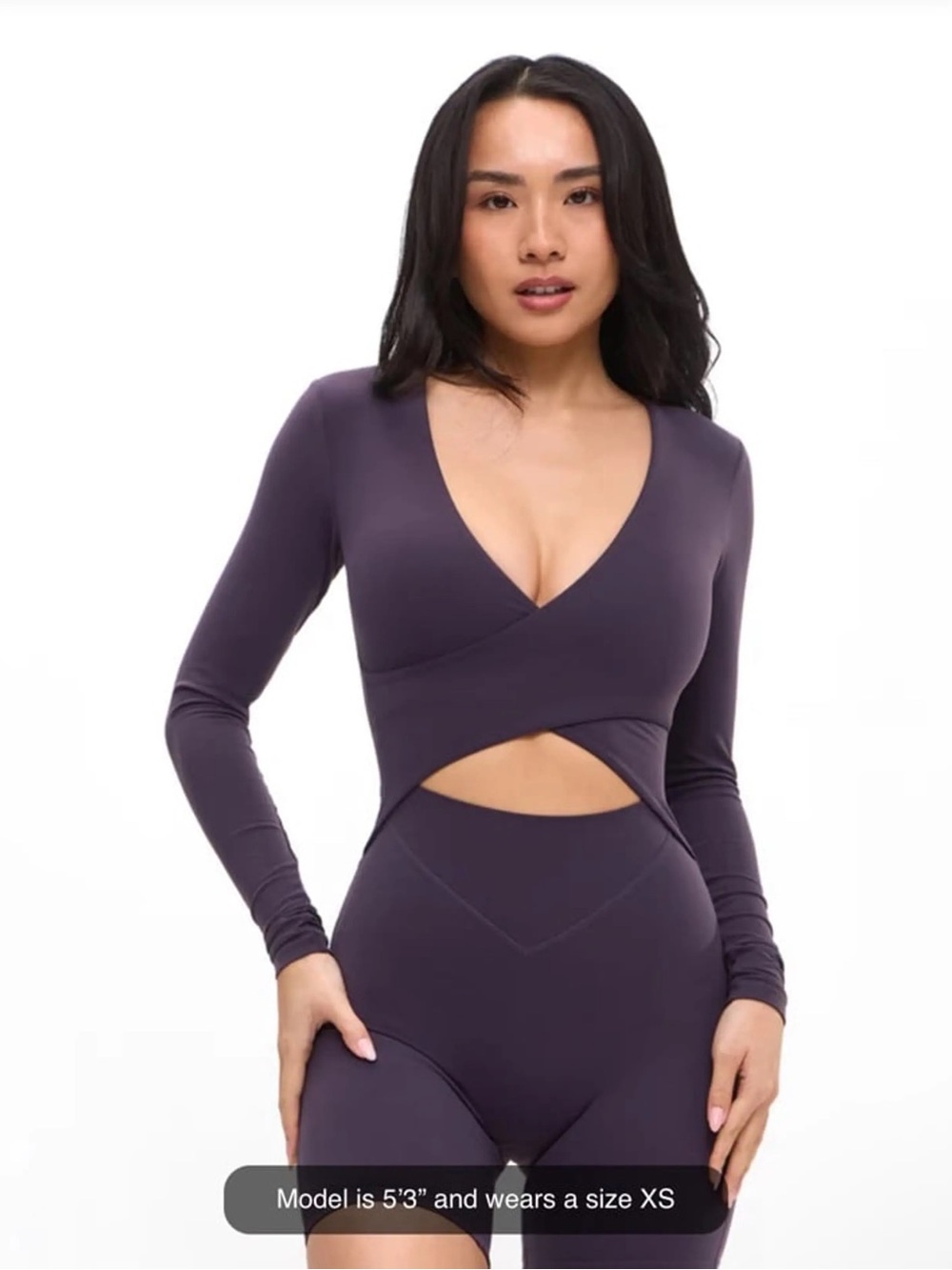 NWT BuffBunny PoshKnit Wrap Bodysuit Purple Shadow